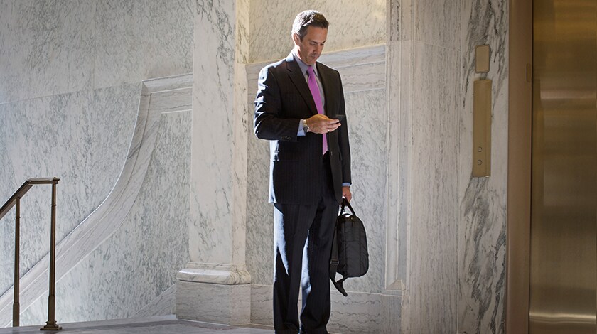 Businessman with phone