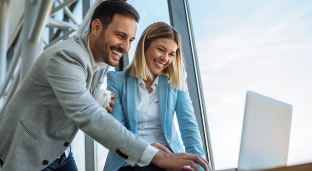 Business people on laptop