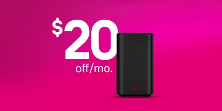 A T-Mobile high-speed internet router and the $20 off price point.