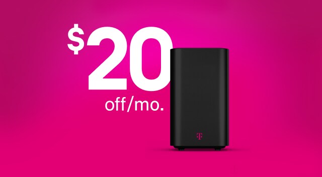 A T-Mobile high-speed internet router and the $20 off price point. 