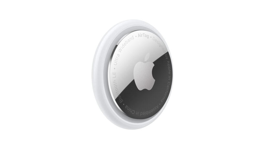 Image of an Apple AirTag against a white background.
