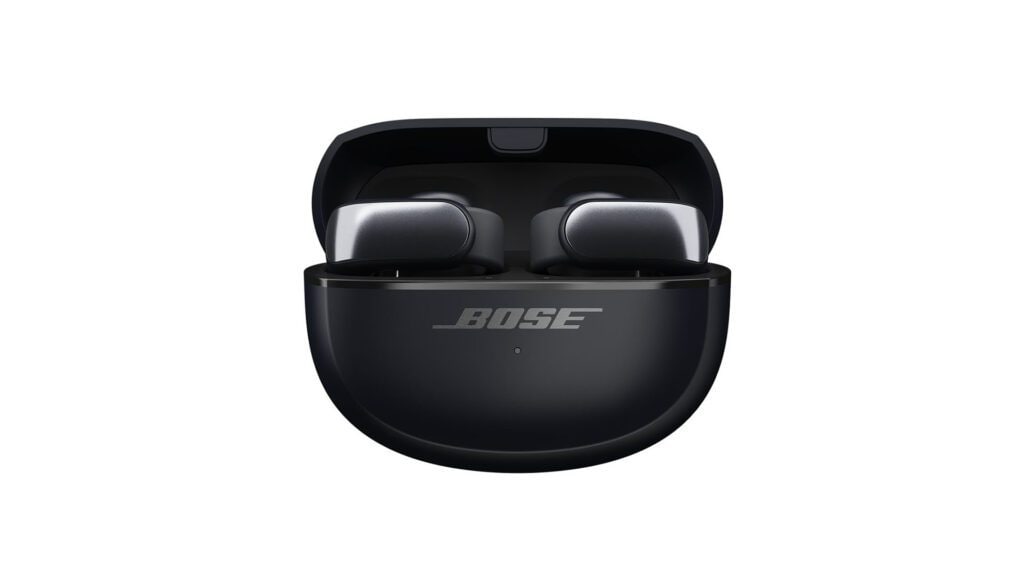 Image of Bose Ultra Open Earbuds against a white background.