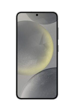 A black Samsung Galaxy S24.