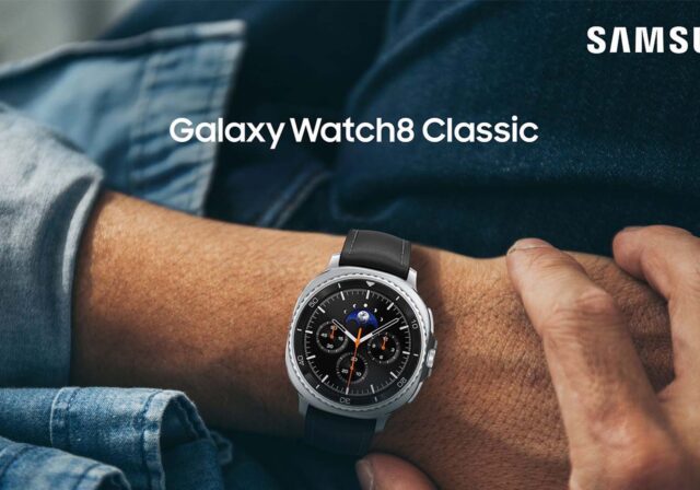 A person looking at their Samsung Galaxy Watch 8.