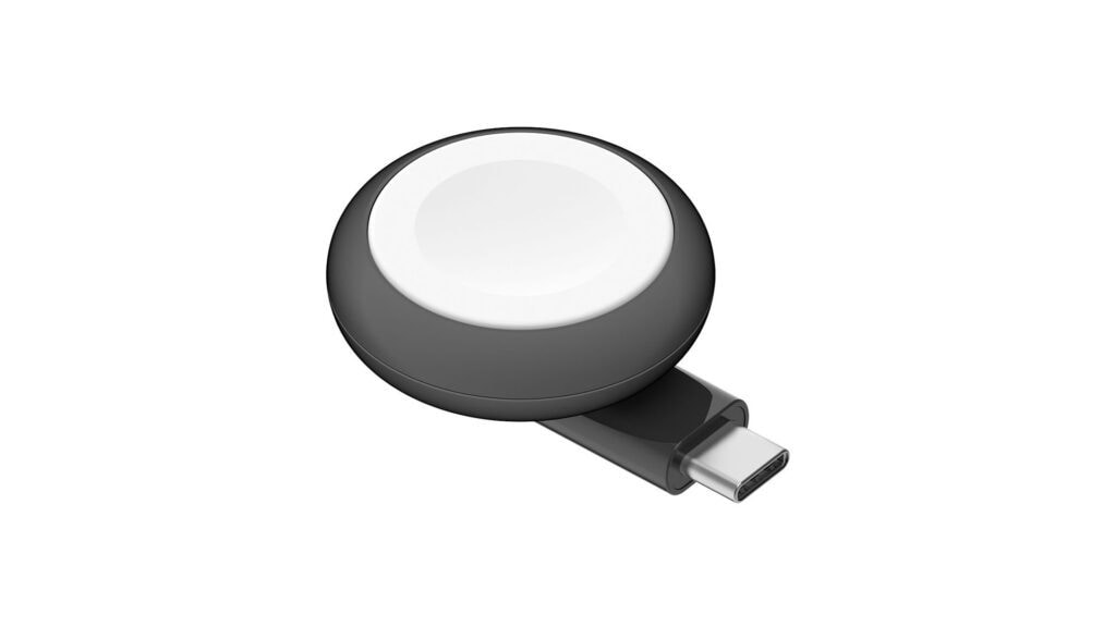 Image of a Belkin Portable USB-C Apple Watch Charger against a white background.