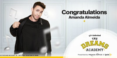 Congratulations to Amanda Almeida for winning #LIVEUNLIMITED The Dreams Academy!