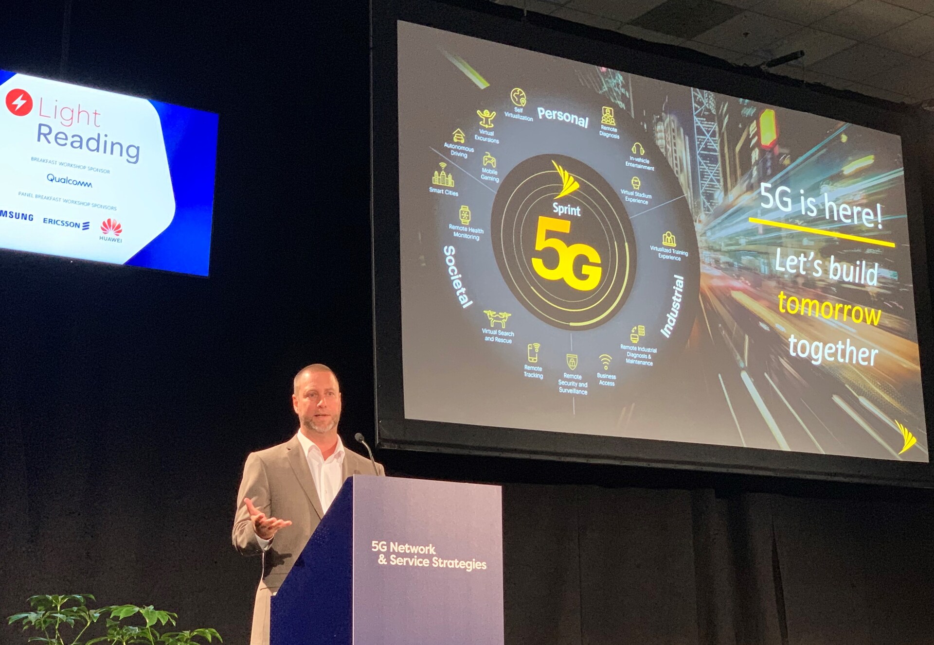 Bryan Fries, Sprint VP of 5G Strategy, presenting at MWC Los Angeles 2019