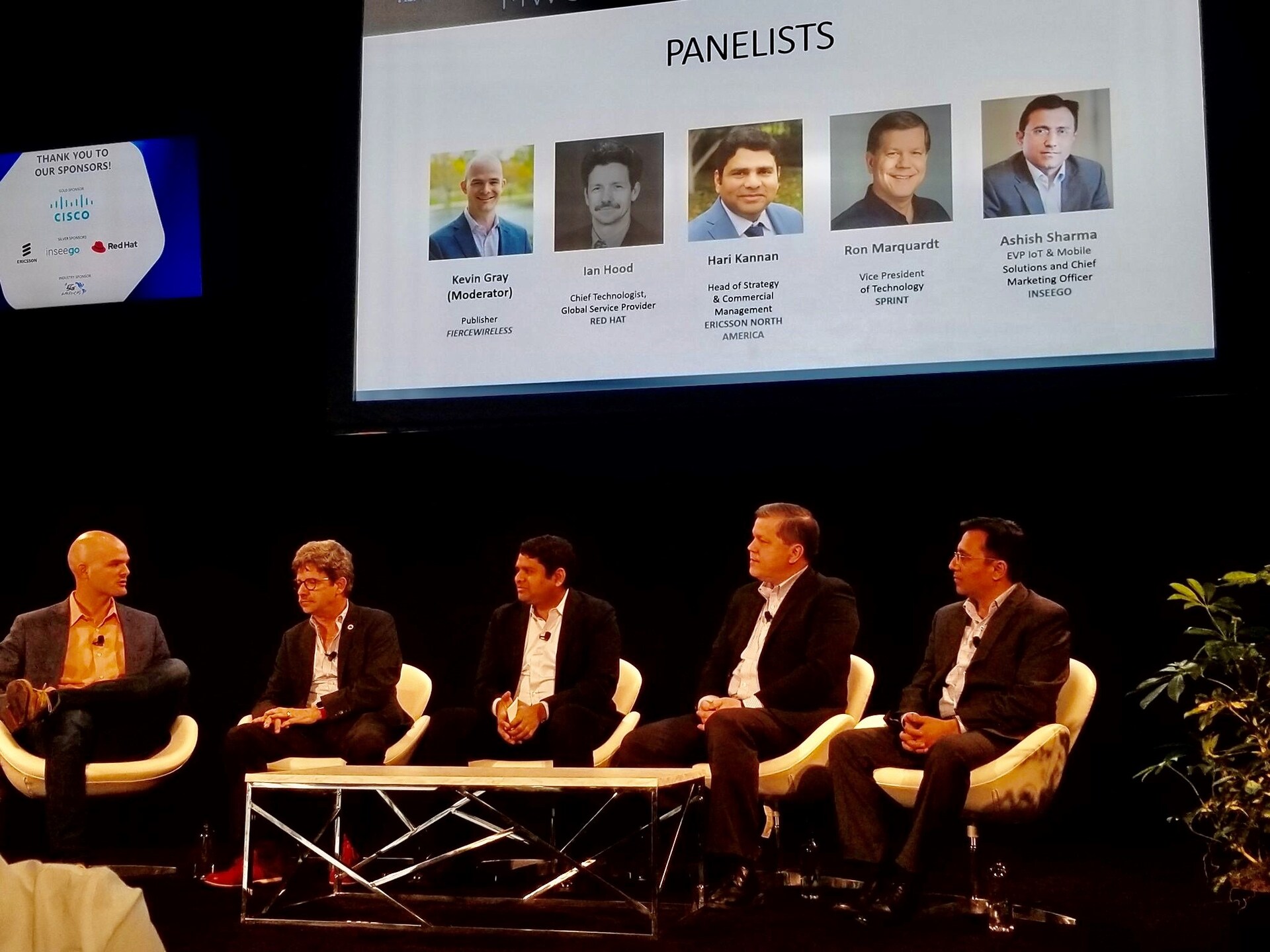 Ron Marquardt, VP of Technology at Sprint, participating in a panel at MWC Los Angeles 2019