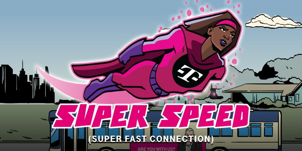 Captain MEGAHertz speeds through the air