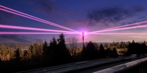 Beaming cell tower