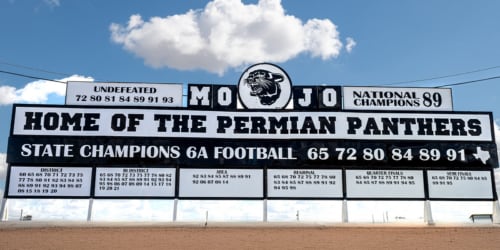 Permian High School scoreboard (Odessa, Texas)