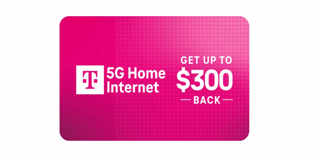 Get a $300 virtual prepaid Mastercard when switching to T-Mobile 5G Home Internet’s All-In plan online or through the T-Life app.
