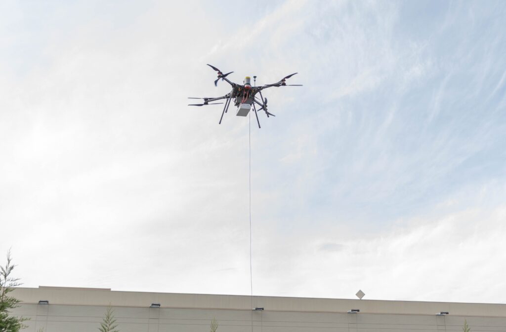 T-Mobile tethered drone providing connectivity.