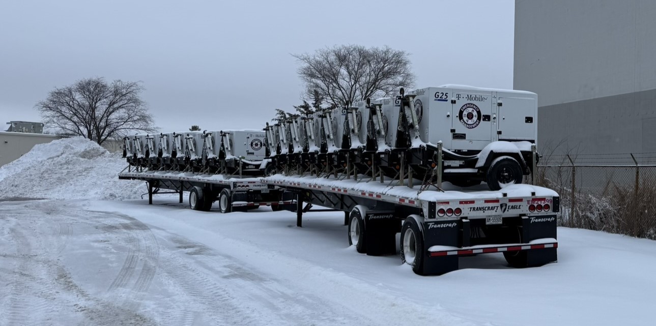 Portable T-Mobile generators ready to be deployed for Winter Storm Fern, January 2026