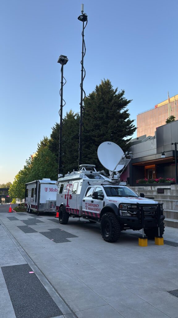 T-Mobile deployable assets on display at Bellevue headquarters, 2026