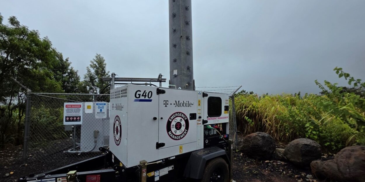 T-Mobile Generator deployment for Storm Lala in Hawaii, 8-16-26